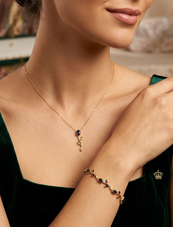 Bracelet+collier motif tulipe✨